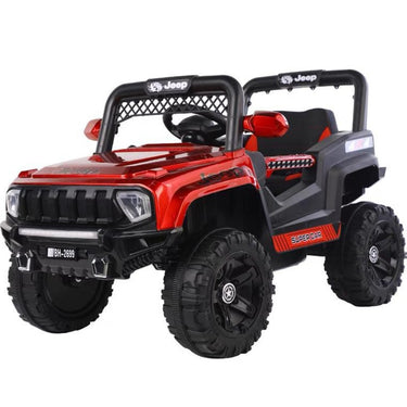 Rechargeable 12V Electric Ride-On Jeep with Leather Seat for Kids